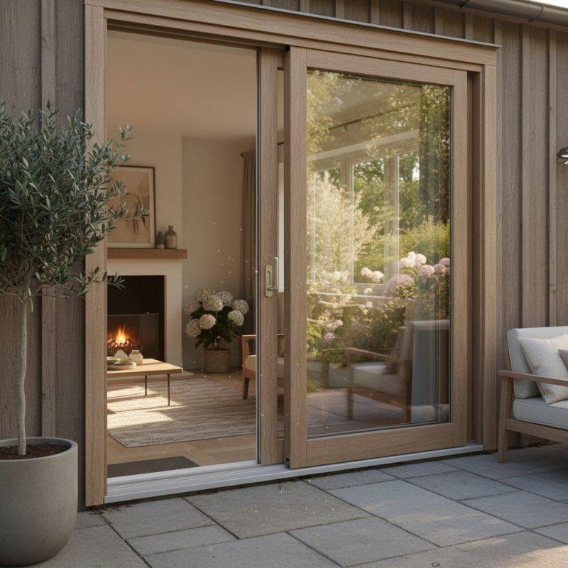 Wood Sliding Door Installation in Conroe, TX